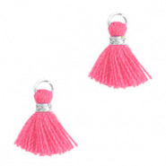 Mini Quaste 1.2cm - Silver-magenta pink